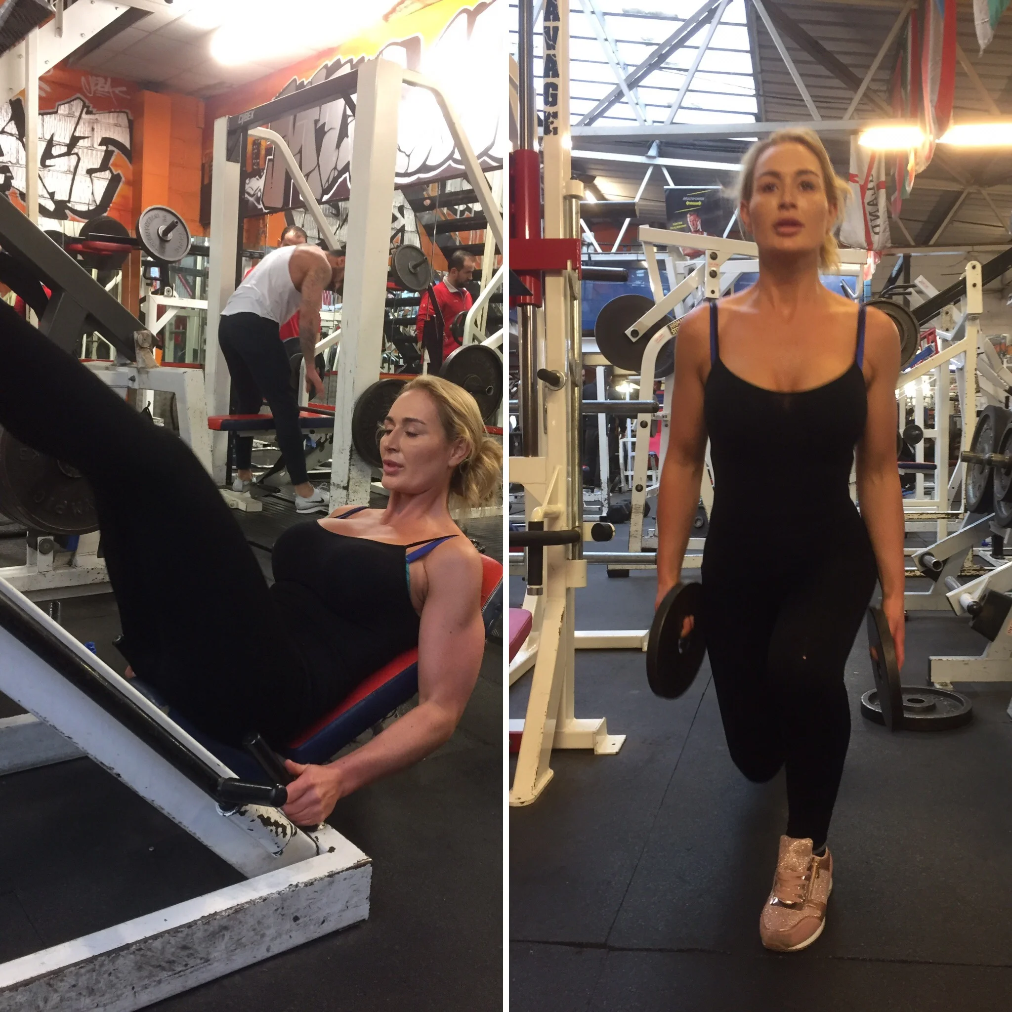 Sofie Training Hard at Muscle Limit Gym. 