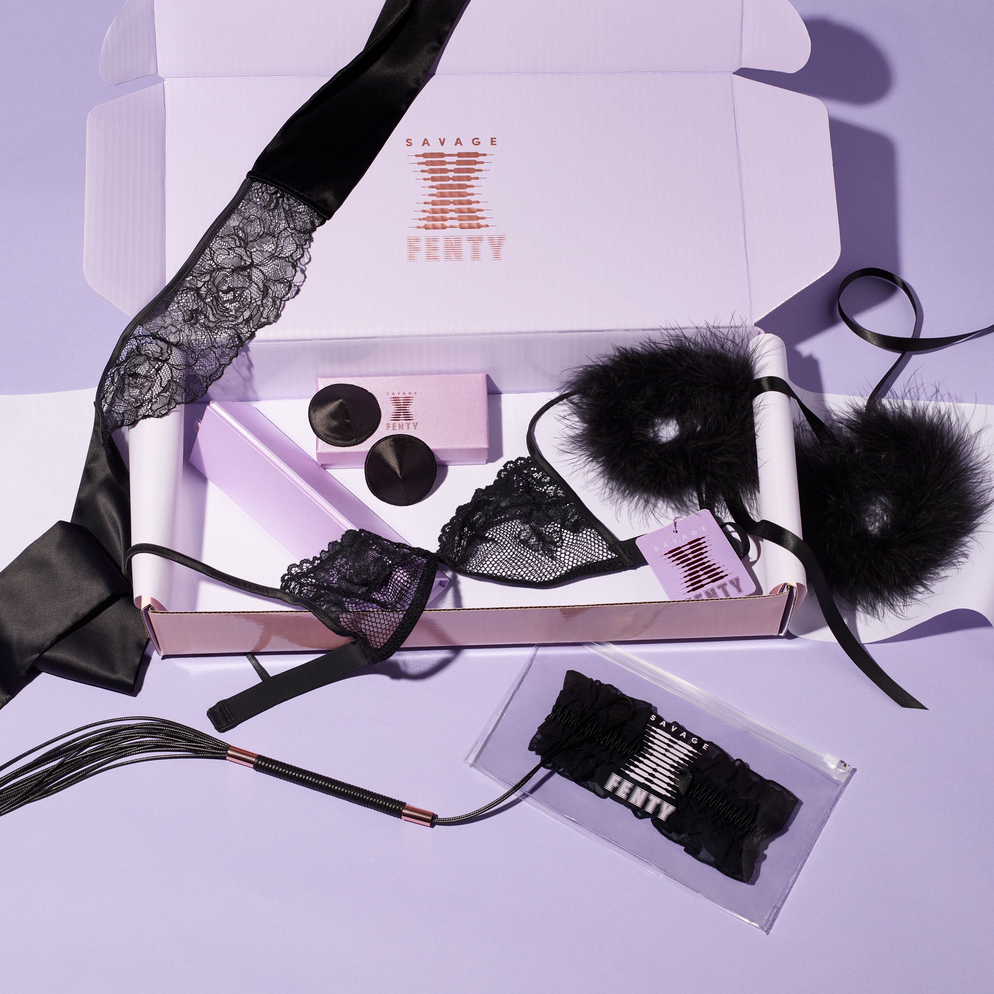 packaging suite for savage x fenty for be good studios