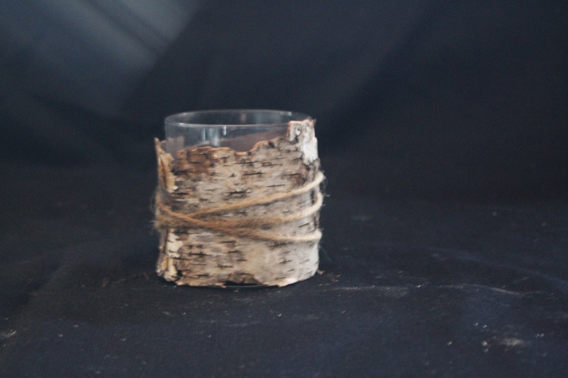 Birch Wrapped Candle Holders
