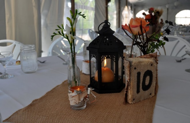 Birch/Burlap Table Numbers