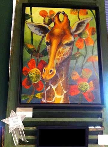 Giraffe Acrylic on Canvas 18x24. Copyright 2014 Kim T. Richards. All rights reserved.