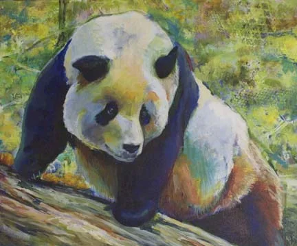Tian Tian 20x24 Acrylic on Canvas. Copyright 2015 Kim T. Richards. All rights reserved.