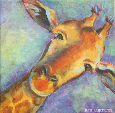 Curiosity 12x12" acrylic on canvas. Copyright 2016 Kim T. Richards. All rights reserved