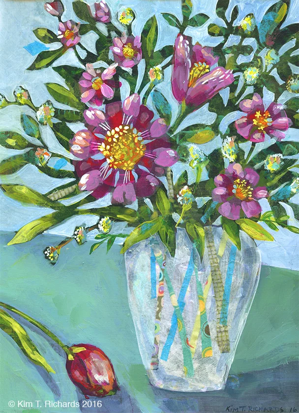 Sunday Morning Mixed media on paper, 8 1/2 x 11/ 1/2" On view this Saturday at the Piedmont Regional Art Show and Sale. 