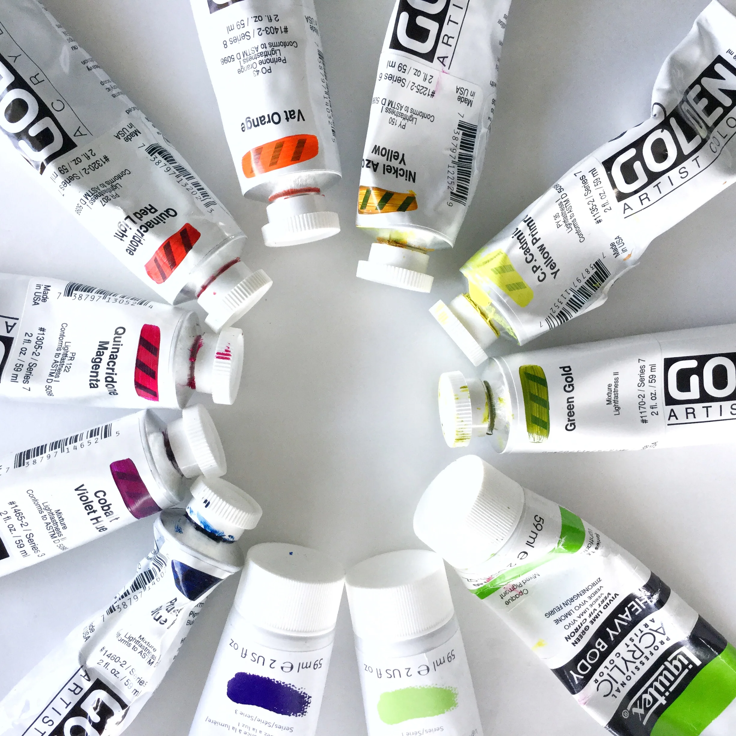 Some of my favorite tubes of paint