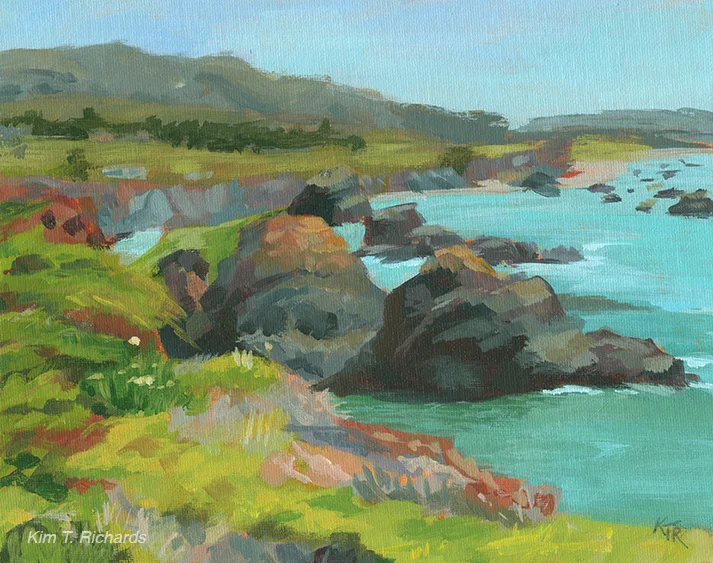 Bodega Bay 10x8" acrylic on canvas panel $100