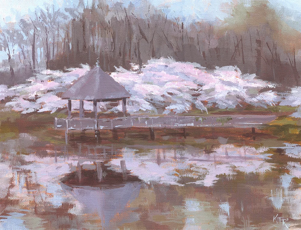 Meadowlark Reflections 2 14 x 11” acrylic on canvas