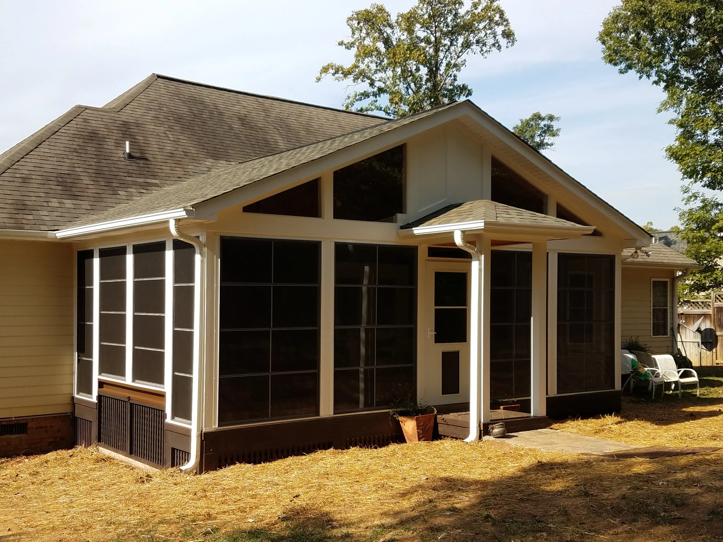 Screened Porch with Hot Tub and EZE Breeze Windows — DeckScapes