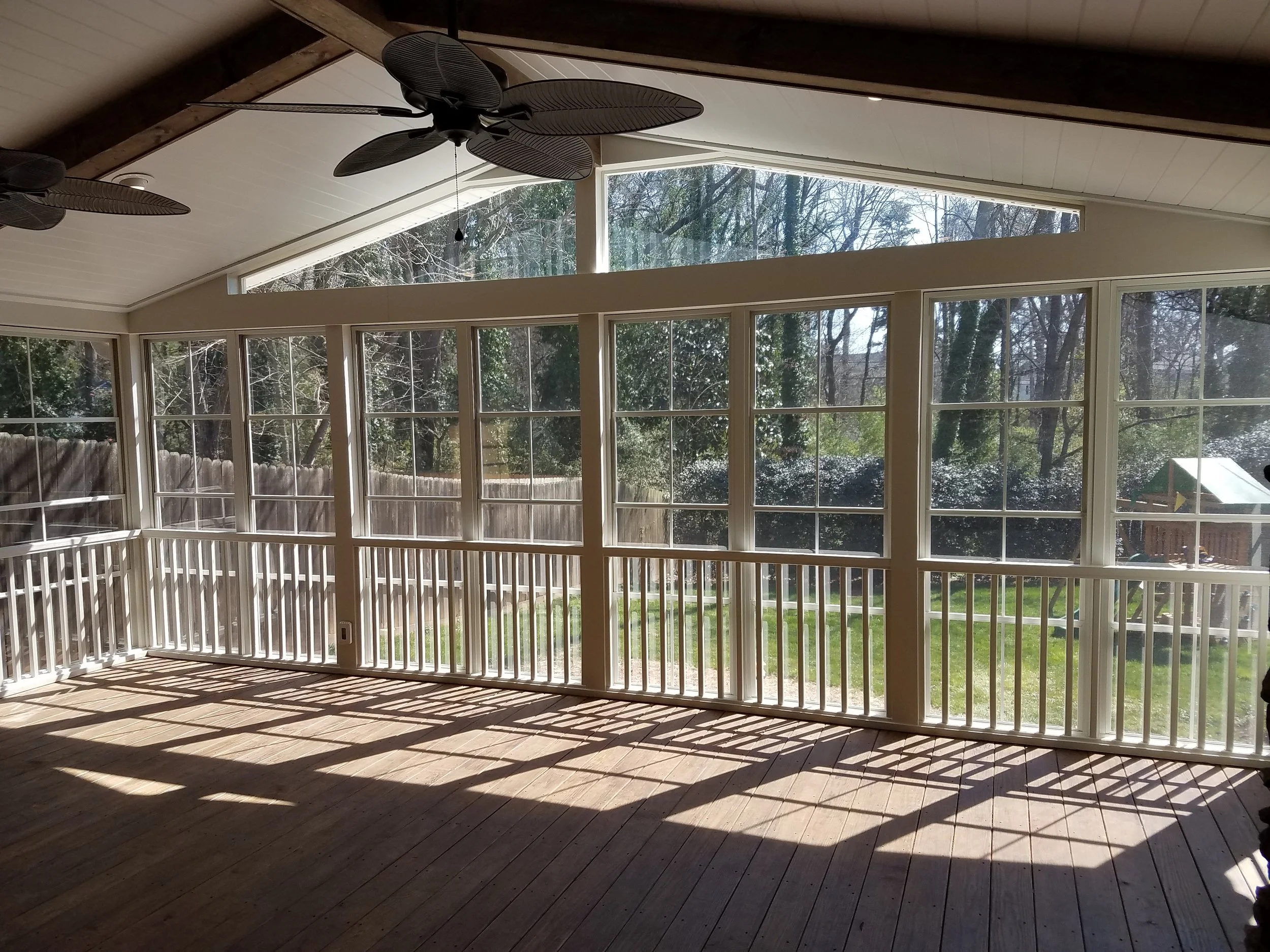 EZE Breeze Porch with Fireplace and Paver Patio