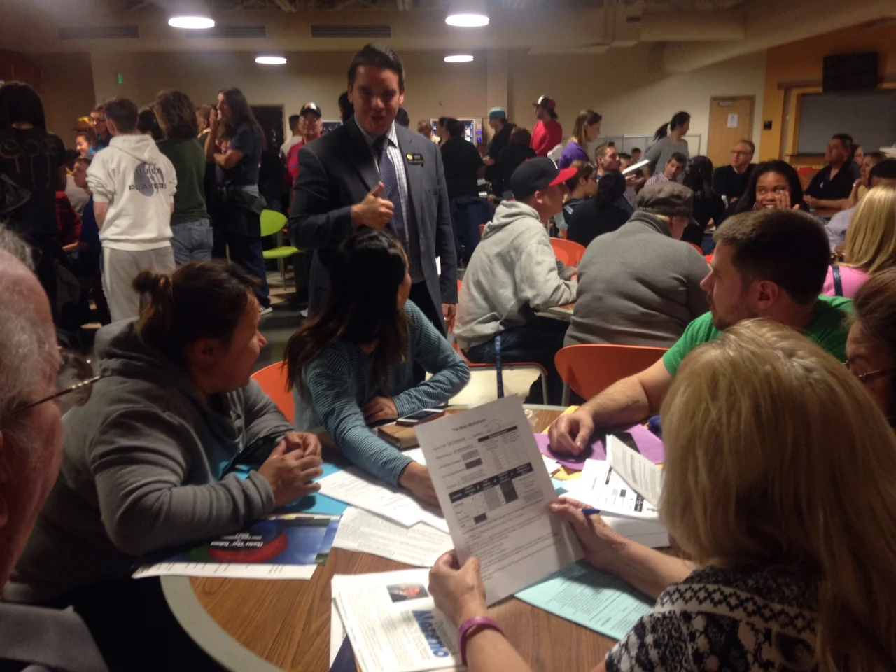 Commerce City voters doing democracy at the caucus.