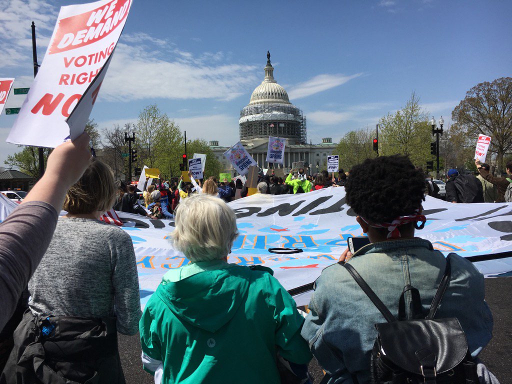 Democracy Spring march to the Capitol