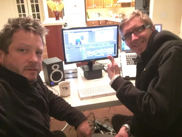 Jon Erickson and Brad Johanson editing like mad in Vermont.