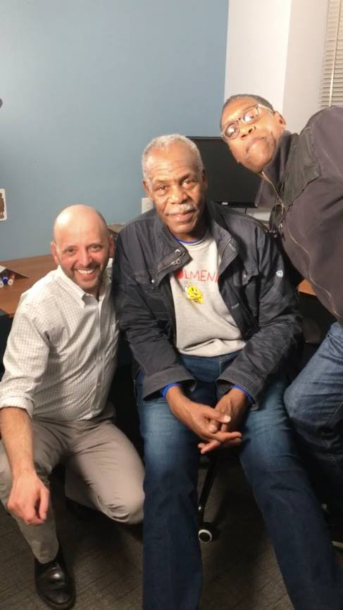 Jacob, Danny Glover and sound recordist extraordinaire Chris Downing.