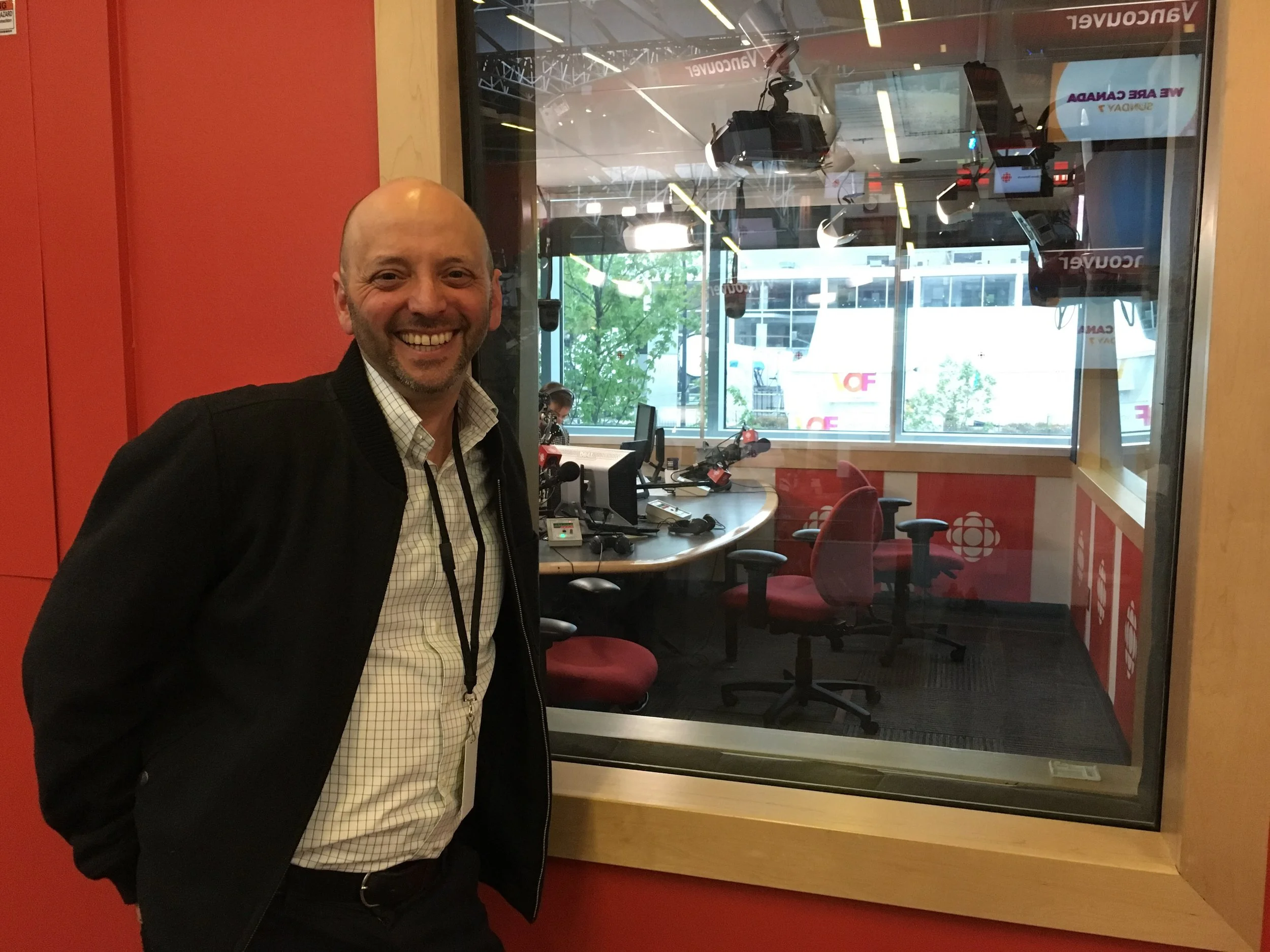 Producer Jacob Smith at CBC/Radio-Canada studios in Vancouver.