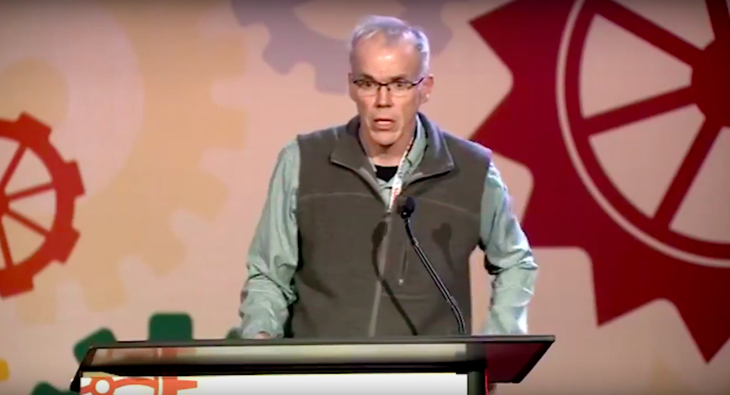 350.org founder Bill McKibben introducing Waking the Sleeping Giant to an audience of 800 at the People's Summit in Chicago last weekend.