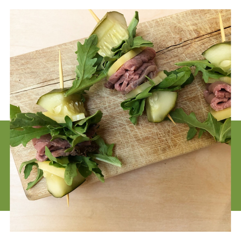 Paleo Sandwich Skewers