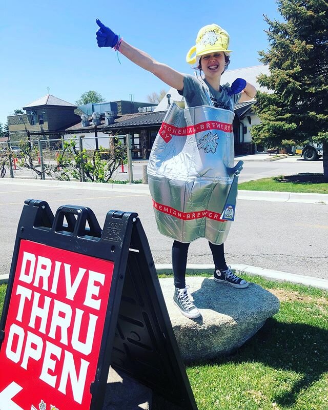 Drive thru open now til 9pm. Come get your favorite Bohemian food and beers to go. Also, serving some of your favorite breakfast/brunch items daily till noon. #eatlocal #drinklocal #utahbeer #covidrelief #beutahful