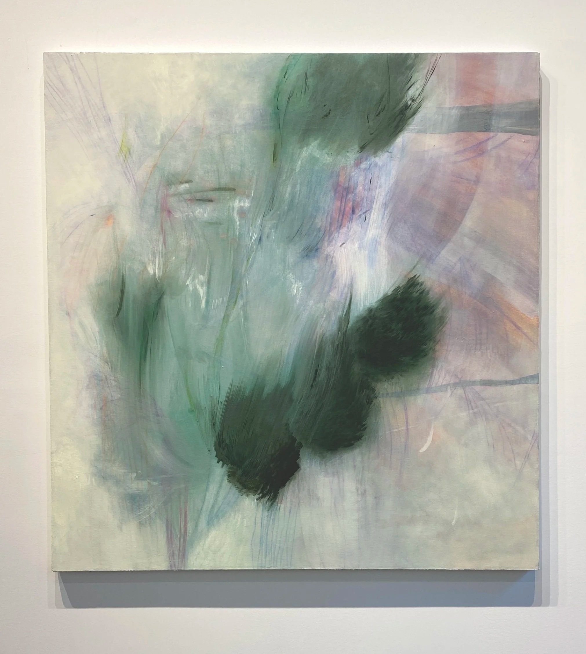 Winter warrior, 2026, Oil paint, ink and oil pastel on canvas, 42 x 40 inches