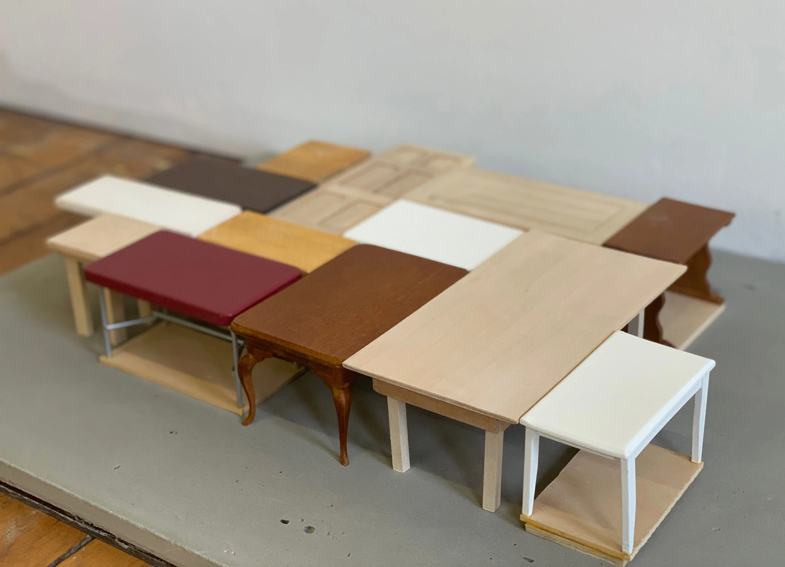 Installation maquette for the Sobremesa (Karaoke Politics) project. Daniela Rivera, 2019.
