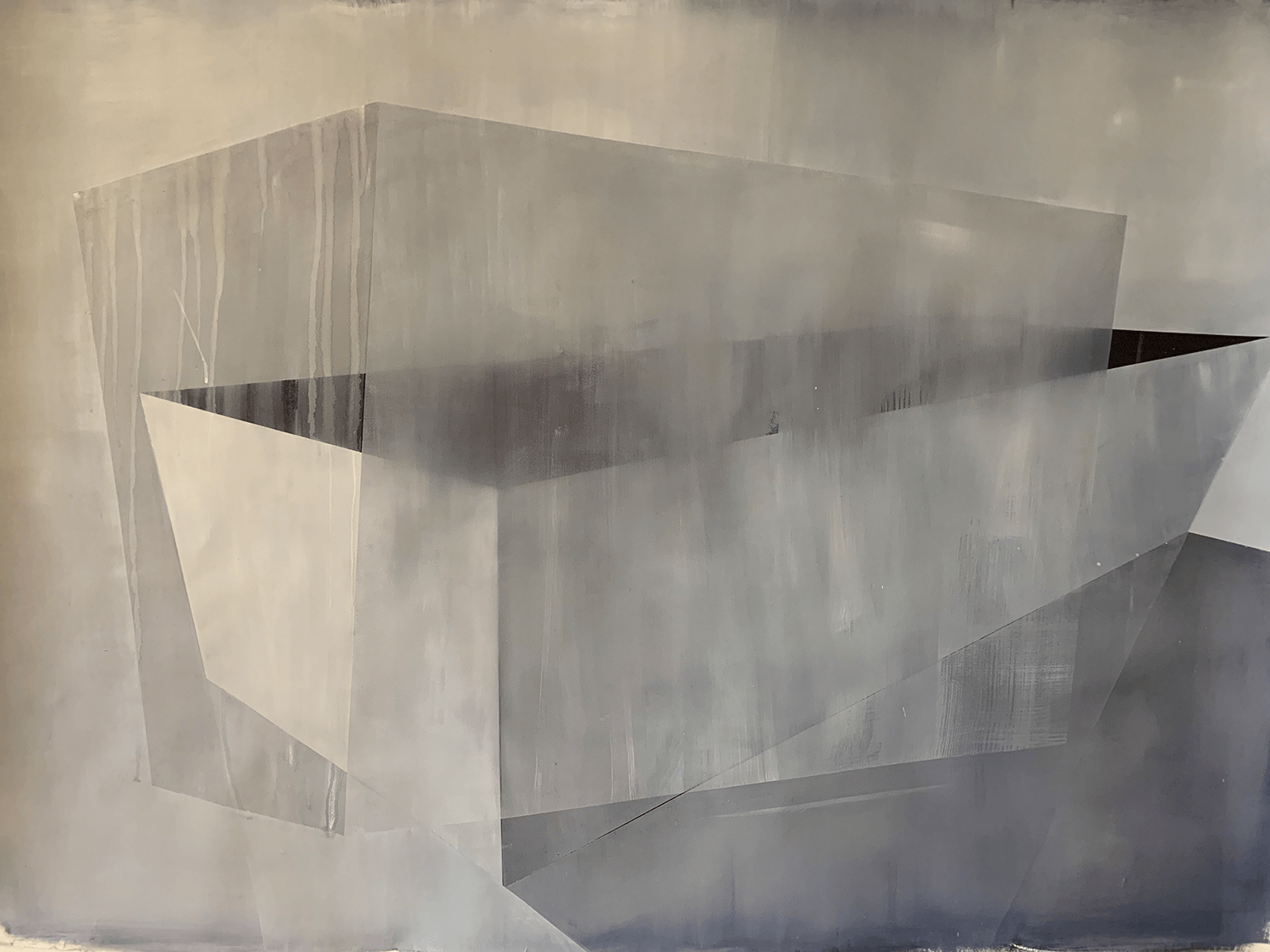  Copper residue and paint on paper 