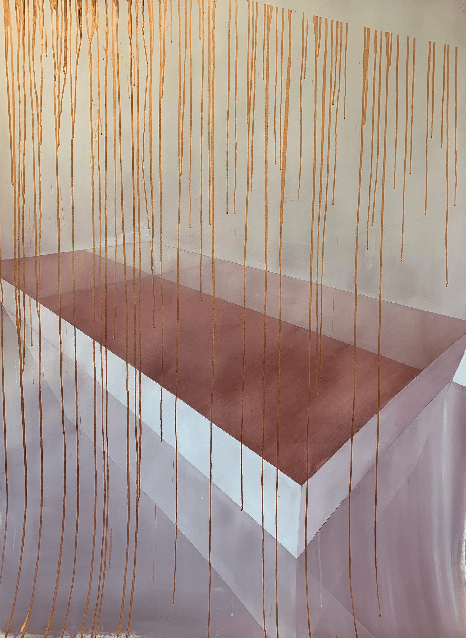  Copper residue and paint on paper 