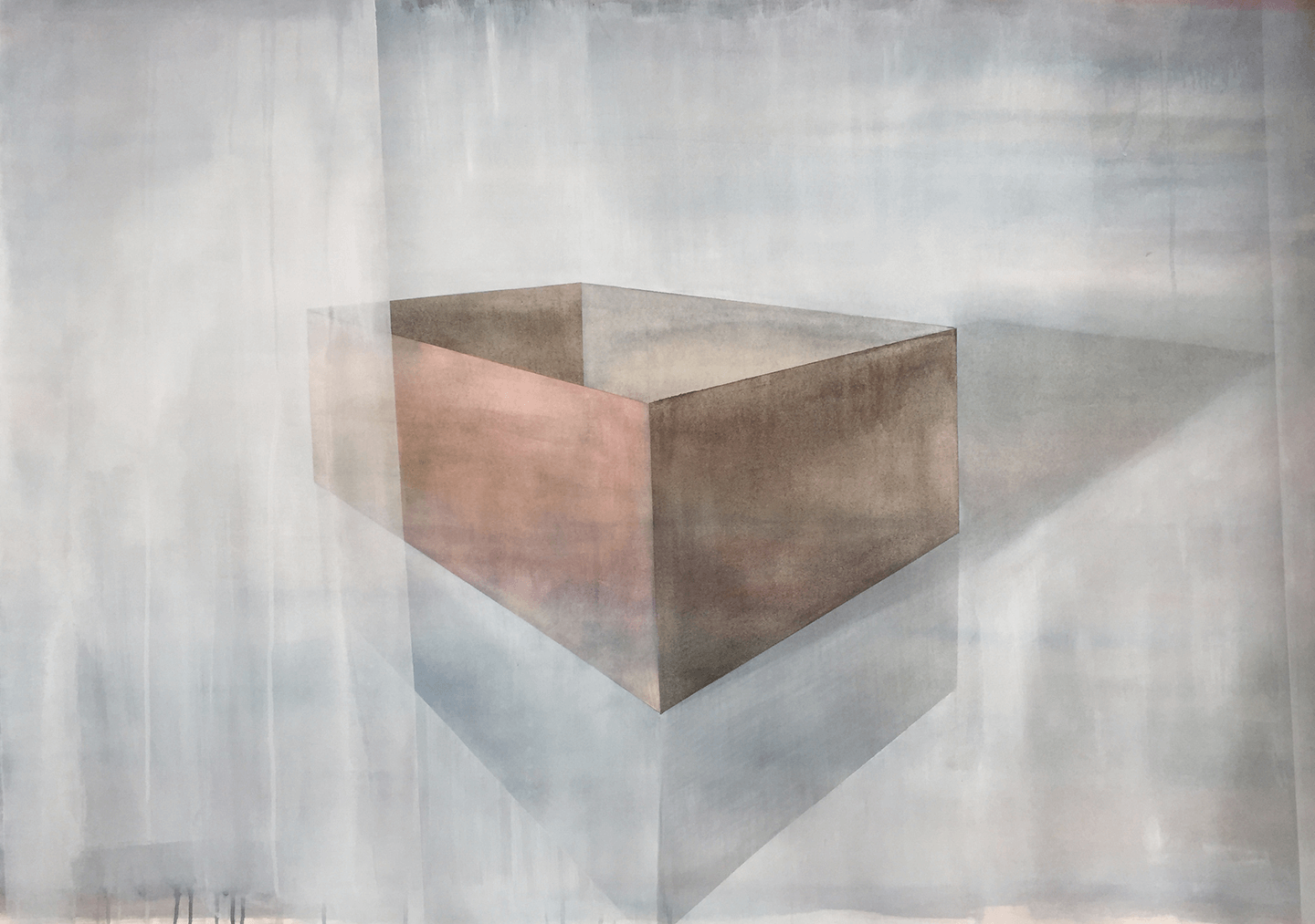  Copper residue and paint on paper 