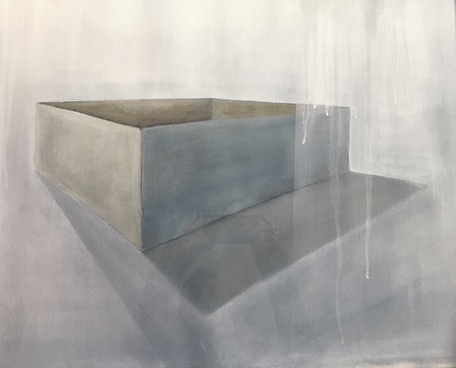  Copper residue and paint on paper 