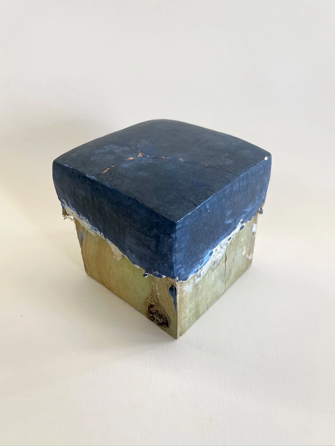  Fresco on wooden block  3.625” x 3.875” x 3.875”  