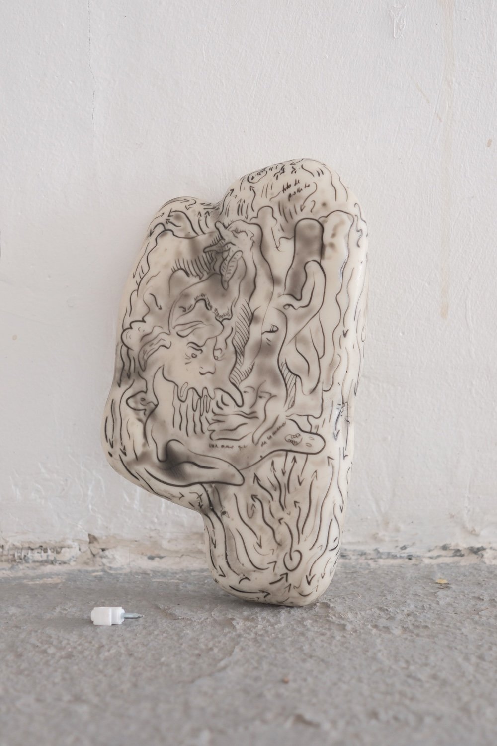 Una Mano da La Mano , 2025 Resin, wax, and encaustic 8in x 2in x 4in