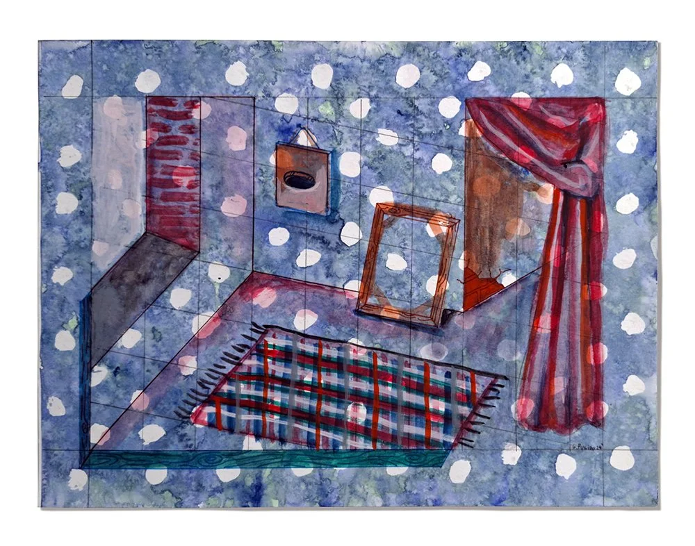 Set #38, 2024 Gouache, watercolor, graphite and fine-liner on paper. 9.05in x 11.8in