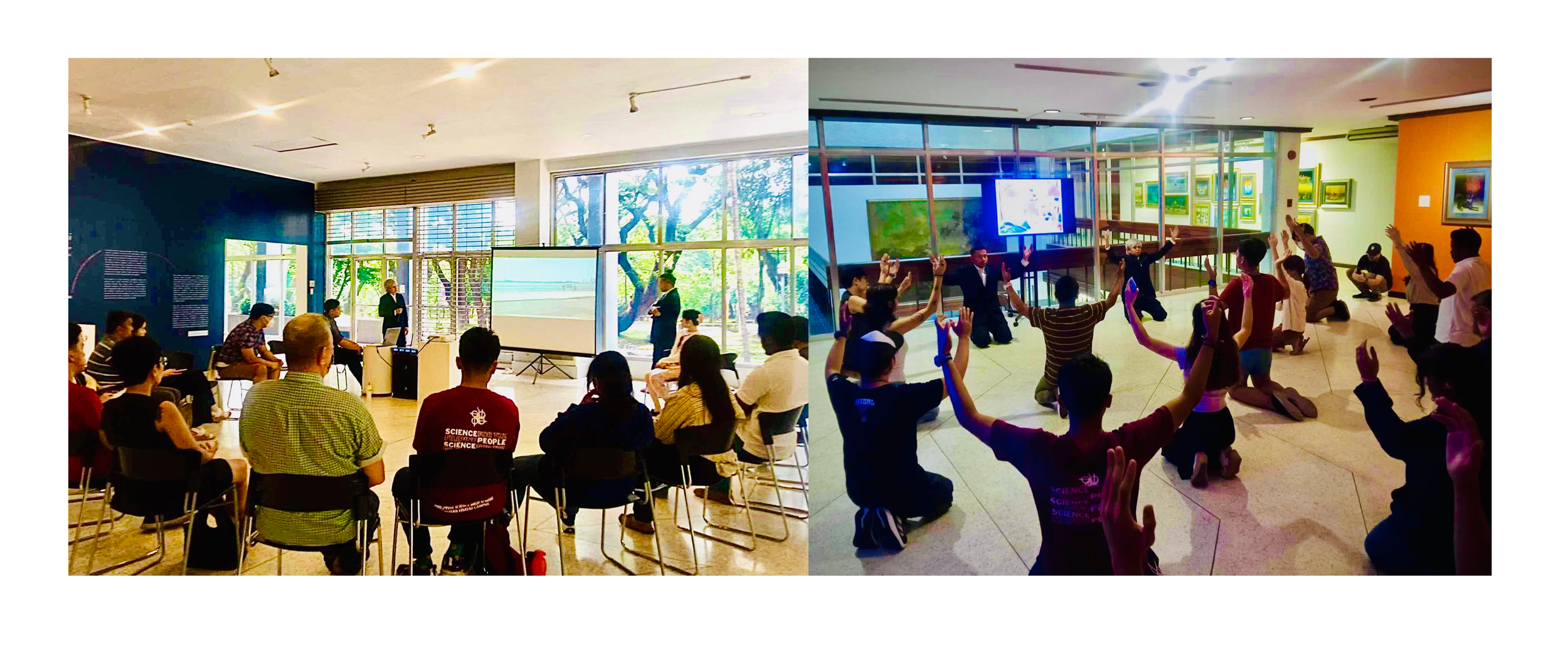   Museum of Little Manilas , 2024. Stills from Performative lecture and workshop at UP Vargas Museum, Philippines. Duration 2 hours   Museum of Little Manilas , a series of projects that combines multi-media installations, performance, and social pra