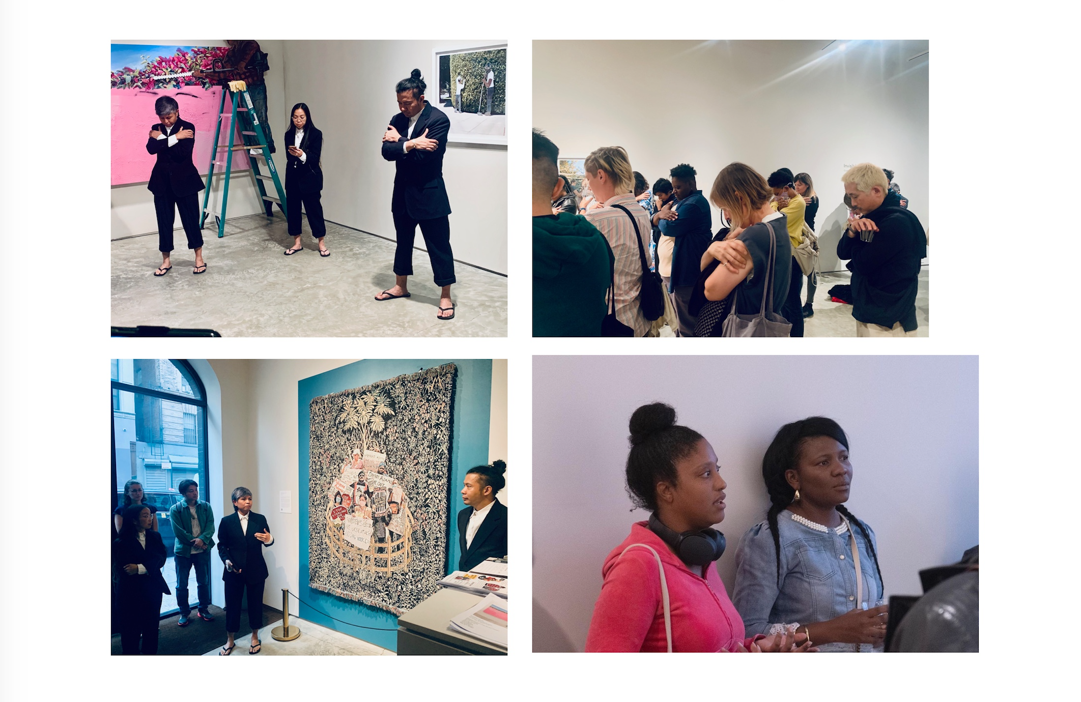   Handle with Care,  2023. Digital Stills from performance at 601 Artspace, NYC. Duration 1 hour    Handle of Care  addresses the multi-layered meaning of the phrase in terms of the value imbued to narratives of museum objects as opposed to the stori