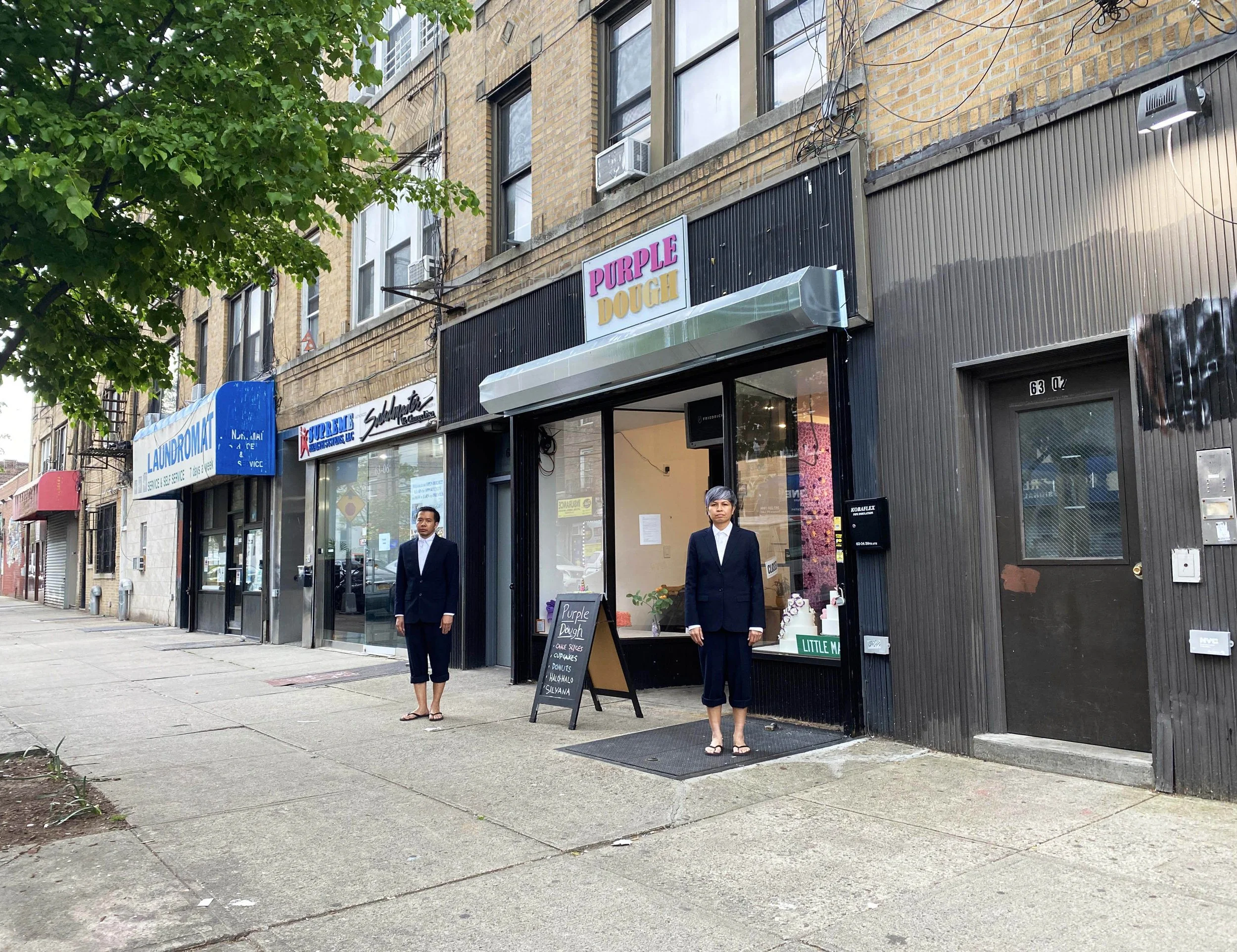     Little Manila Monuments,  2023 .  Multi-media installation at PS122 Gallery, NYC. Dimensions variable. Installation Photos: Etienne Frossard   Little Manila Monuments  commemorate both the history and vital presence of the Filipino community in W