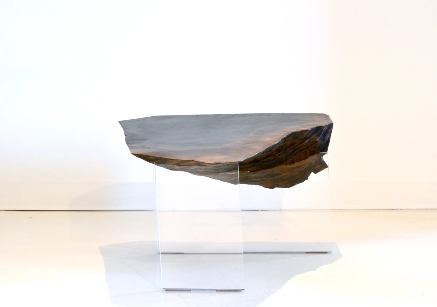 Walnut and Acrylic Cocktail Table