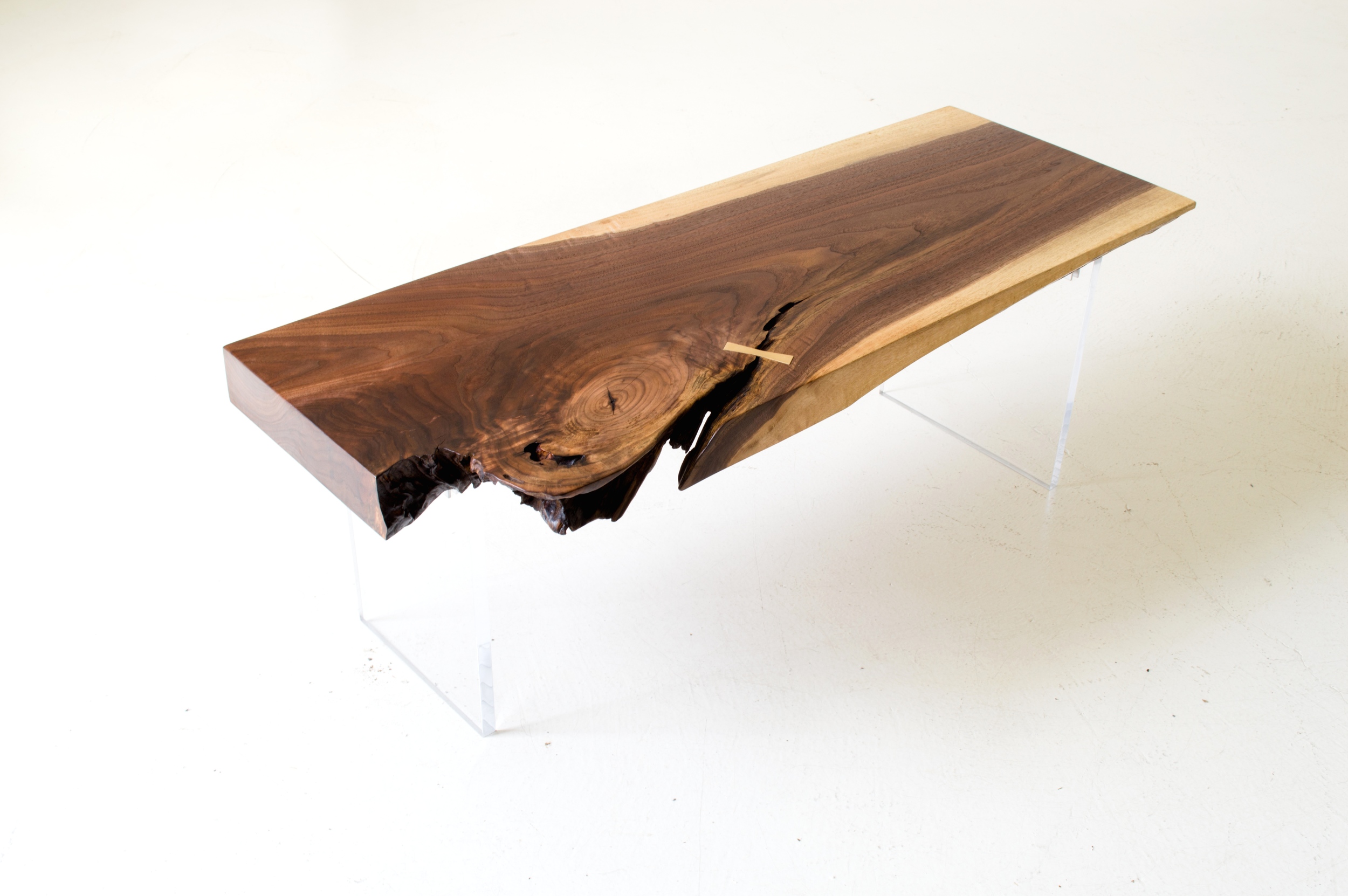 Walnut and Acrylic Low Table