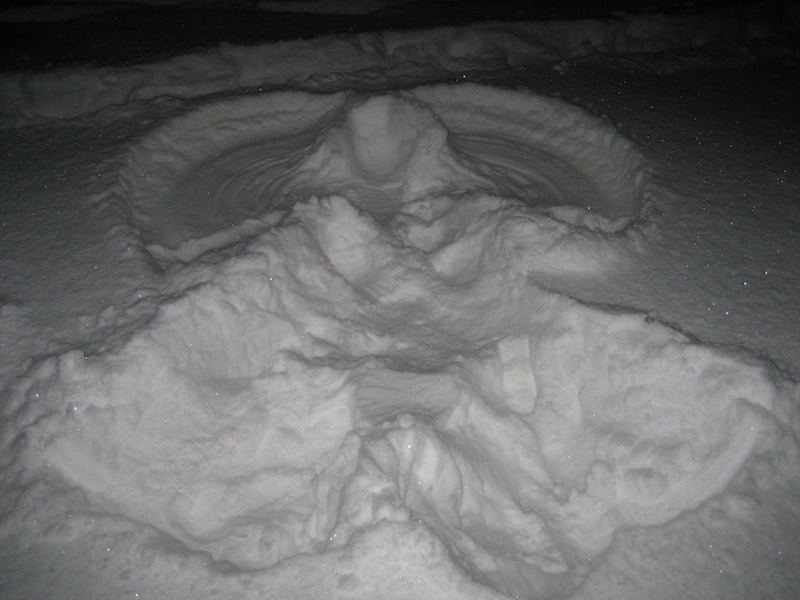 Snow Angel by Annette Hadley, body on snow, Tromso, Norway, 2008