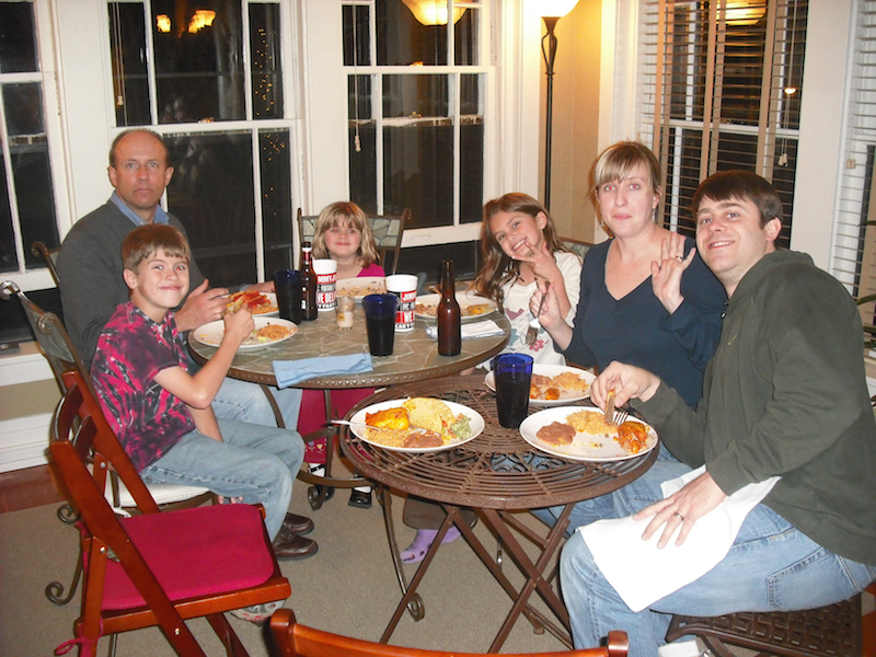 Tacos at my KC flat, 2009 (I hope family doesn't mind!)