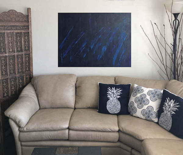 Cobalt, acrylic on canvas, 24x36. Original painting for sale here .