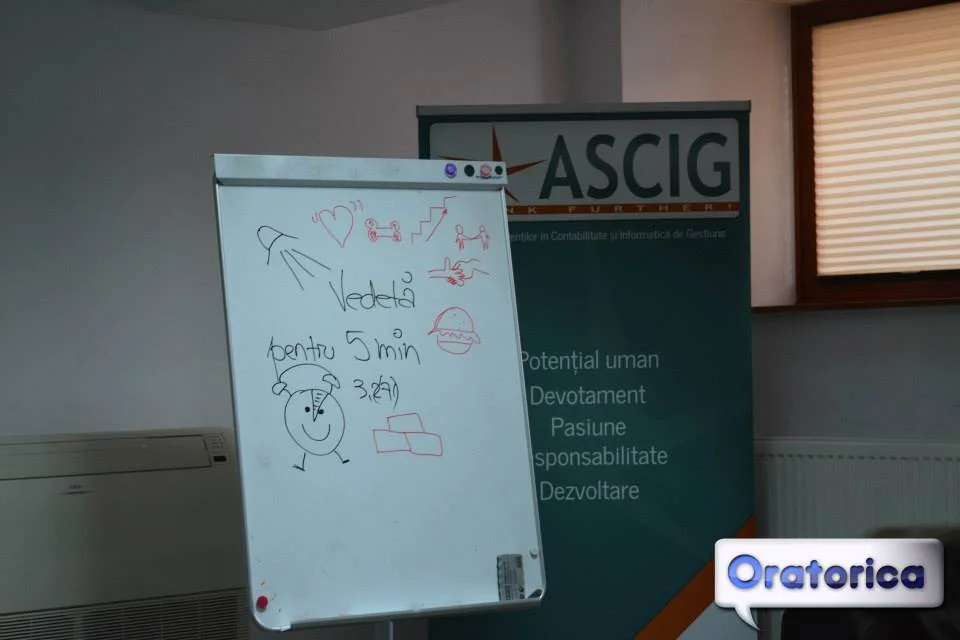 Oratorica - facilitare grafică a workshopului „Vedetă pentru 5 minute”