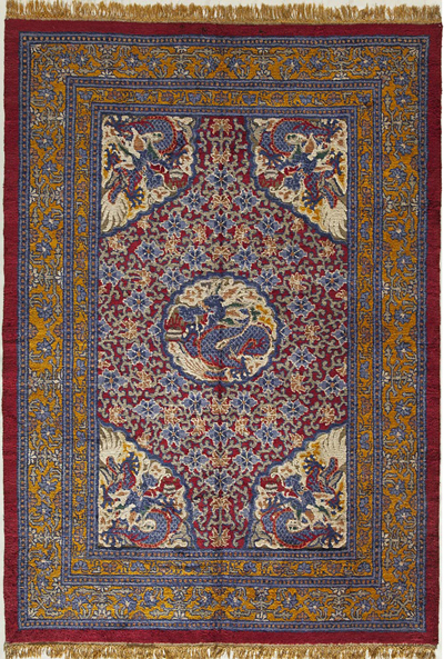 Silk Chinese Carpet 8' 9" x 6' 2" 