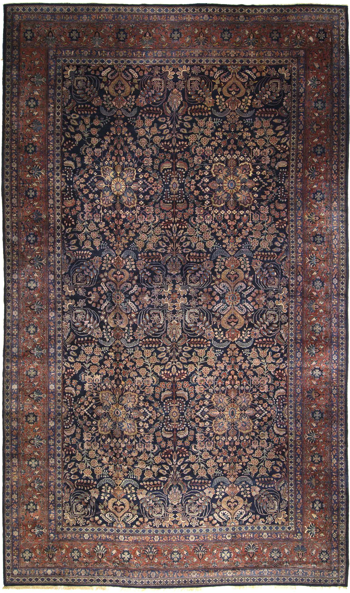 Mahajeran Sarouk Carpet 21' 8" x 12' 9" 