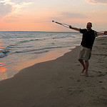 Sunset with crutches Photo by RichardBH under CC BY 2.0