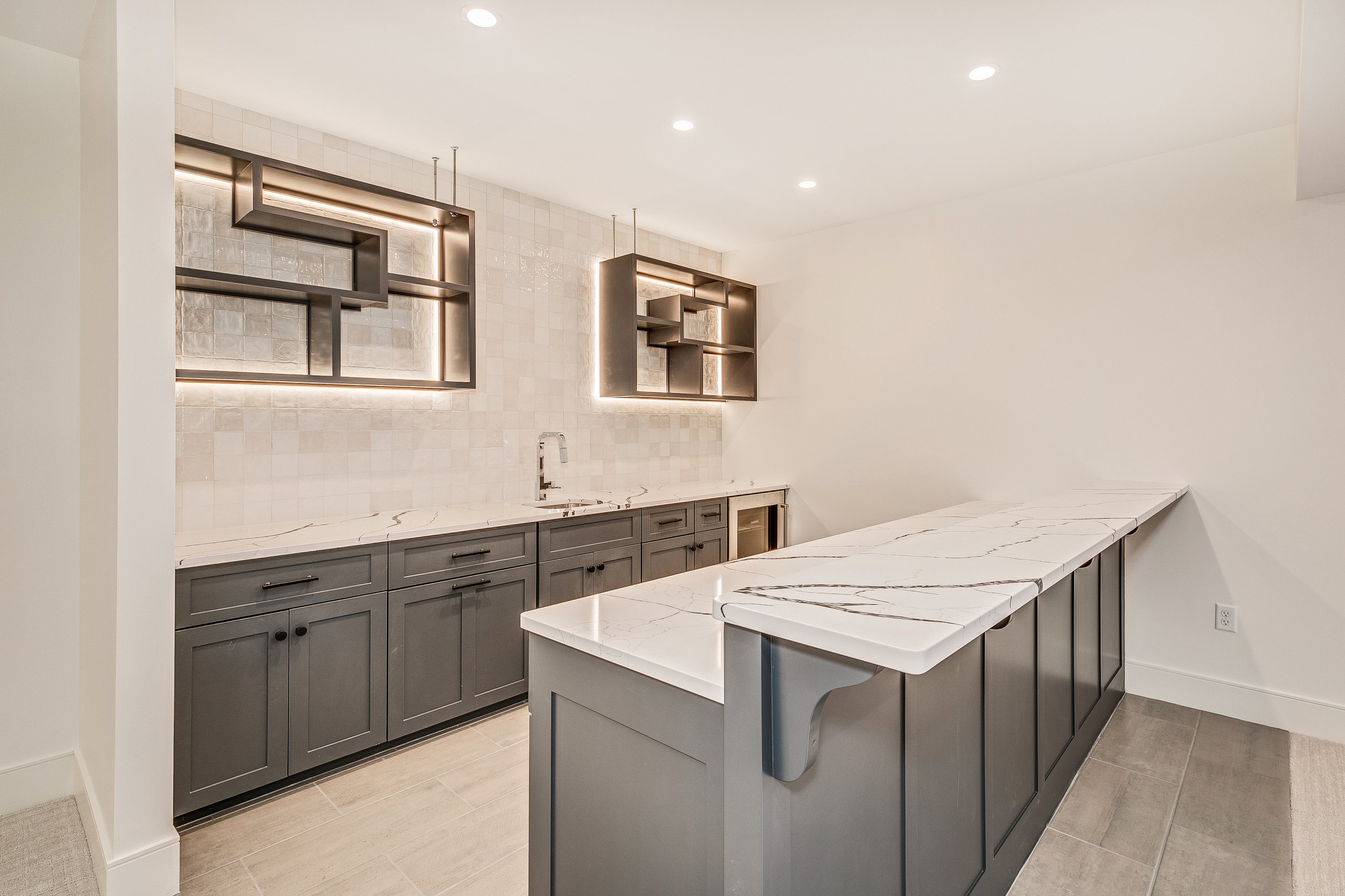 Modern Shingle Style luxury home interior