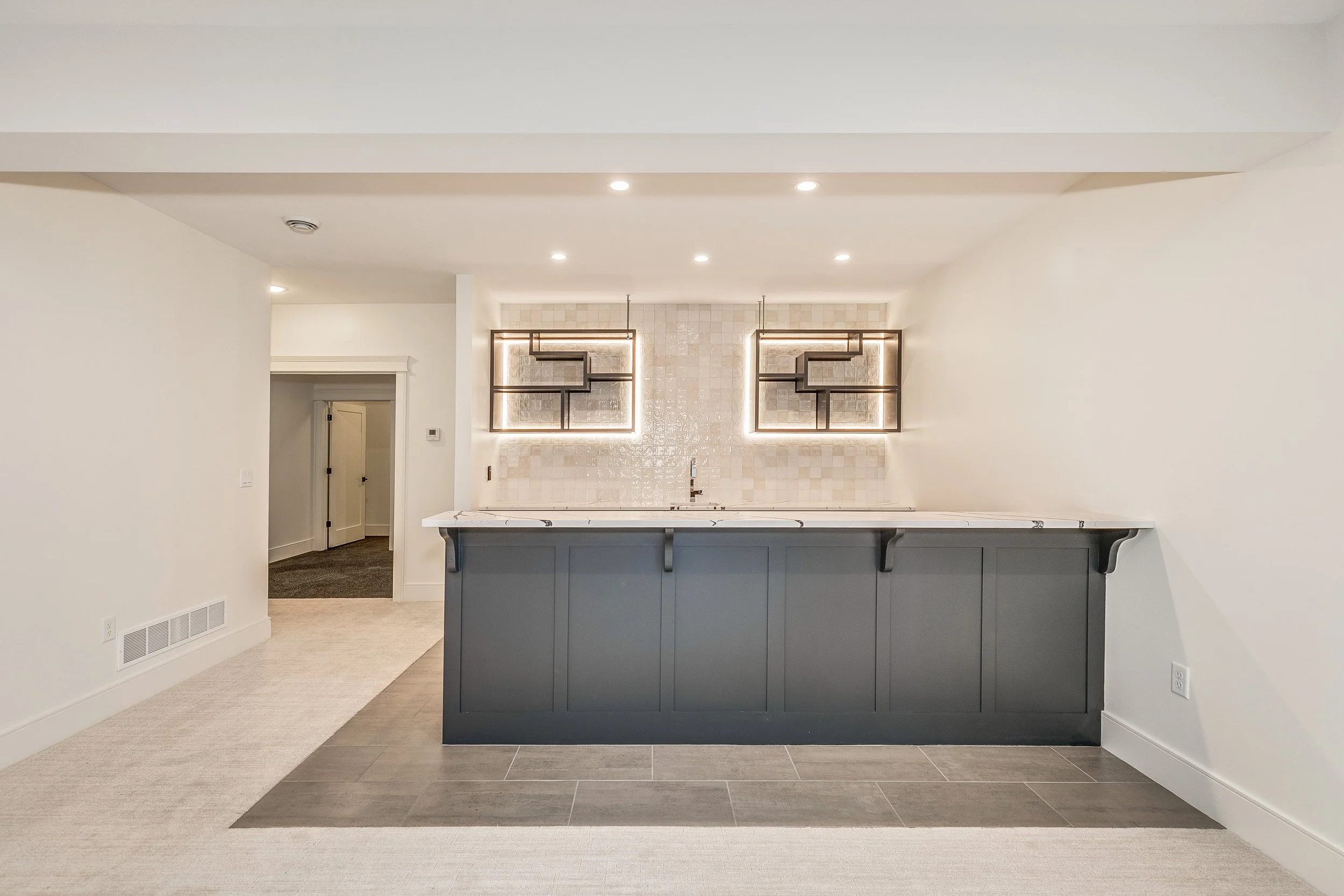 Modern Shingle Style luxury home interior