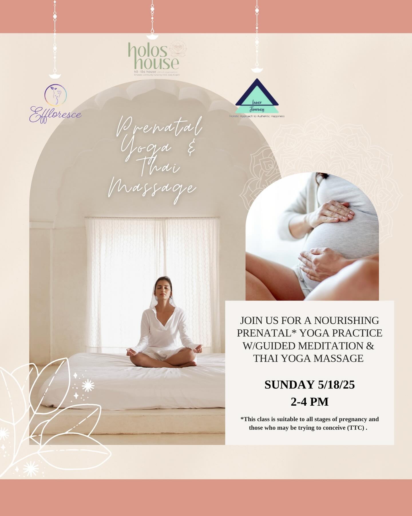 ✨✨✨📣Calling all mamas-to-be! Join us in two weekends, on 5/18 from 2-4p, for our final &lsquo;Pop-up Prenatal Yoga + Thai Yoga Maasage&rsquo; of the season. This nourishing two-hour offering is sure to leave you stretched out, relaxed, &amp; tended-