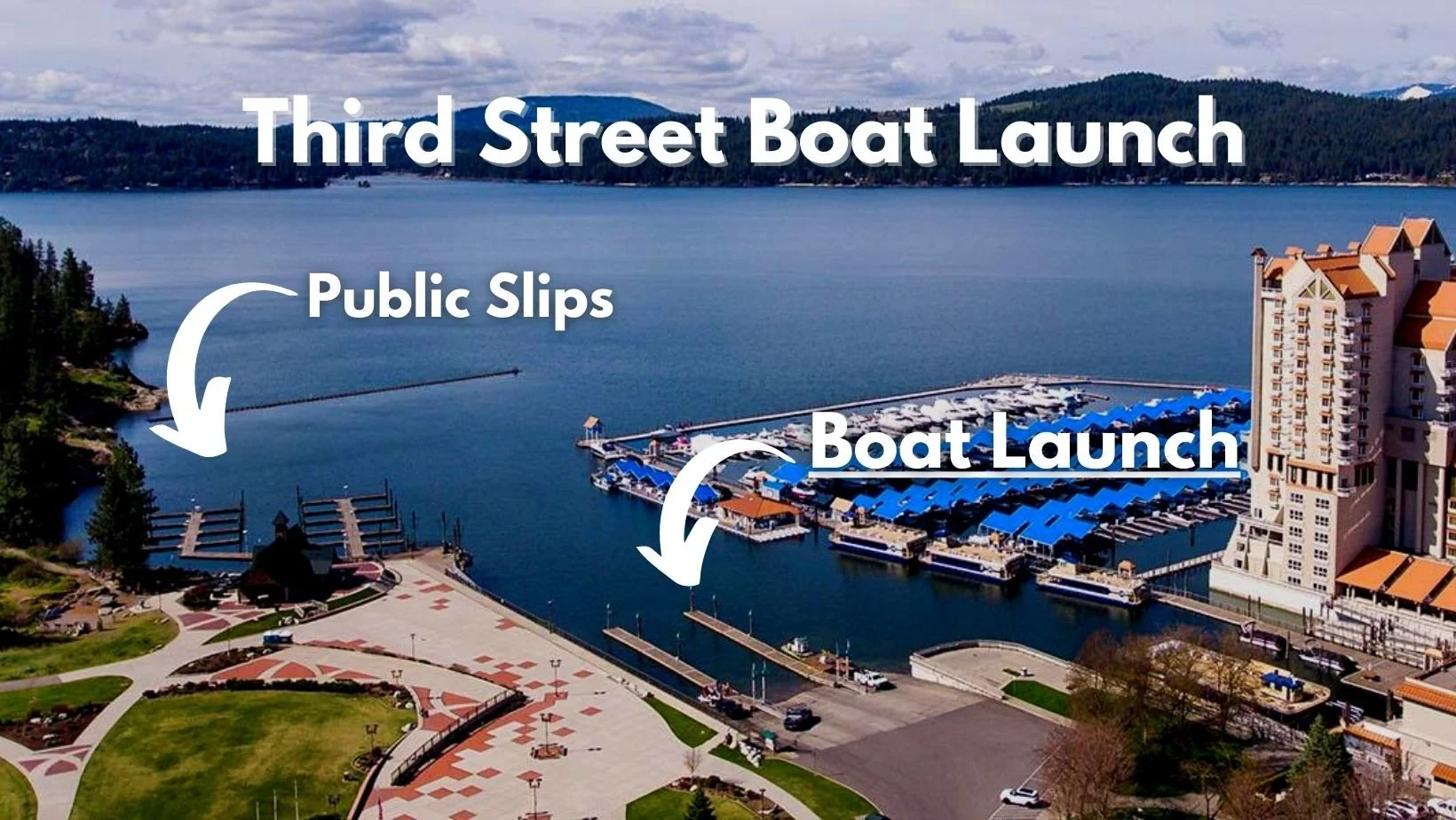 Coeur d'Alene Boat Rentals Parking and Pick Up