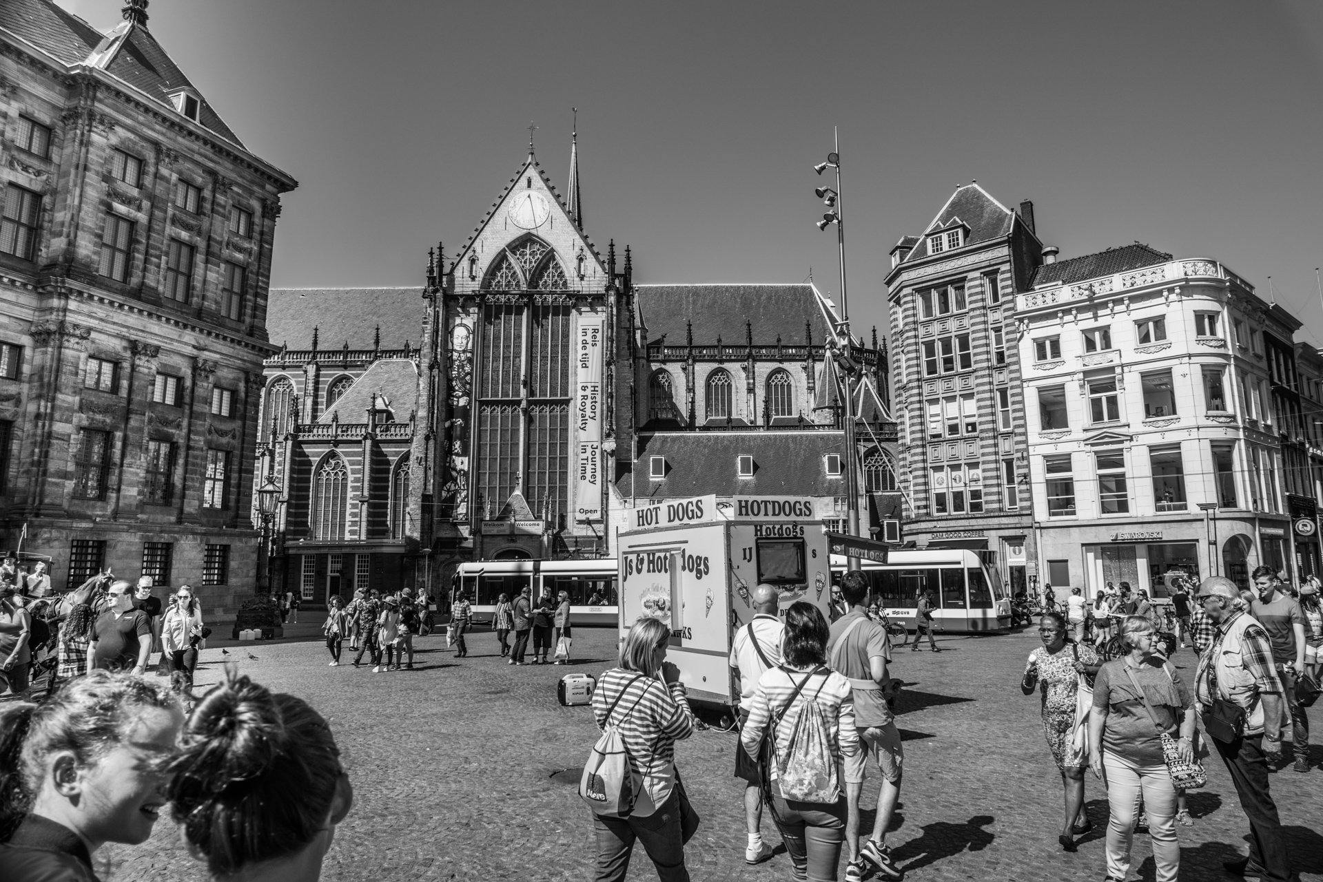 The 'Nieuwe Kerk' (New Church) center left