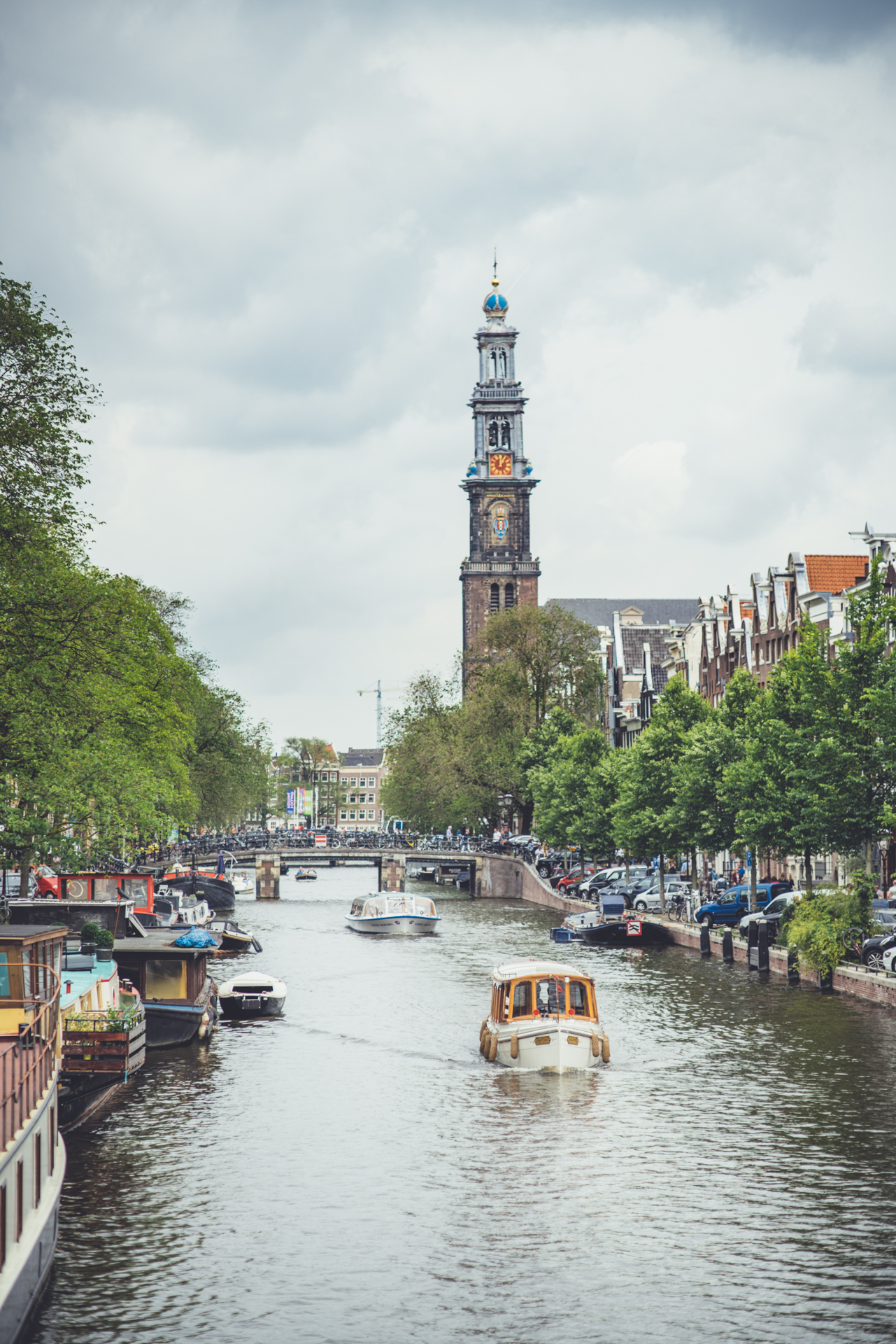 Westerkerk on Prinsengracht - Renaissance-era Protestant church where Rembrandt is buried - nFD 85/1.8