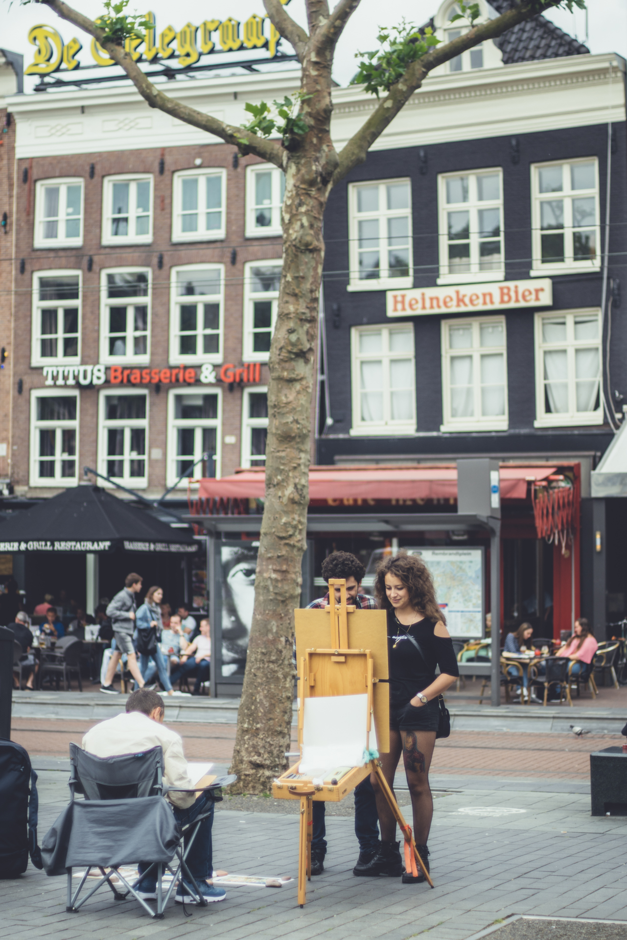 Rembrandt Square - Girl with Iron Man tattoo - nFD 85/1.8