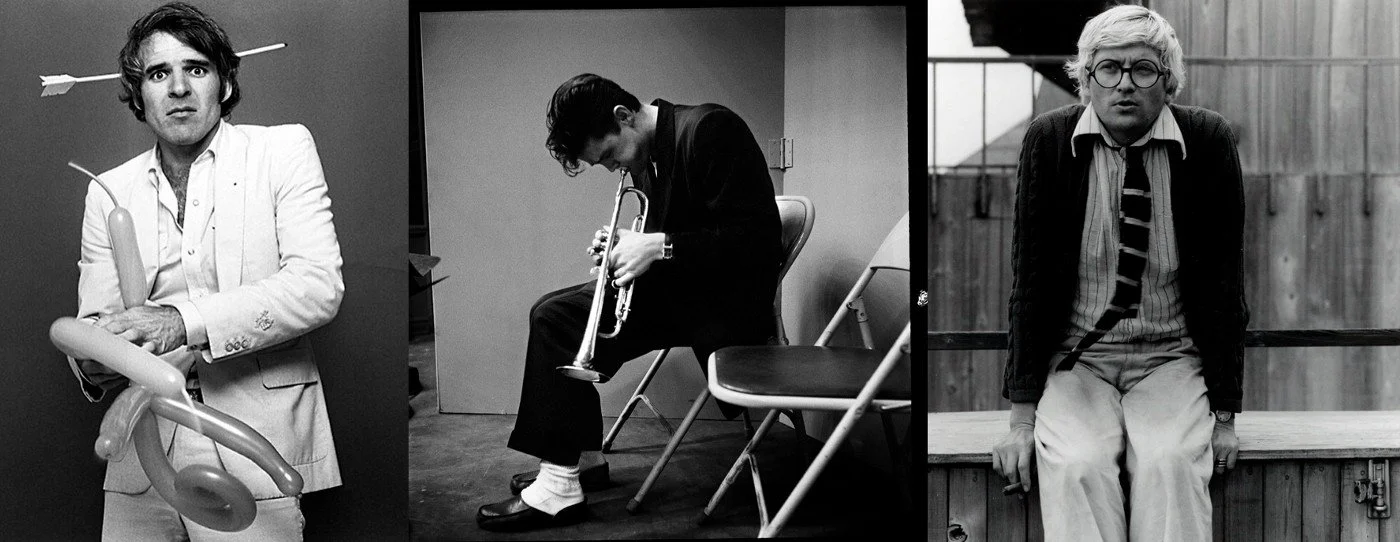 Steve Martin, Chet Baker and David Hockney